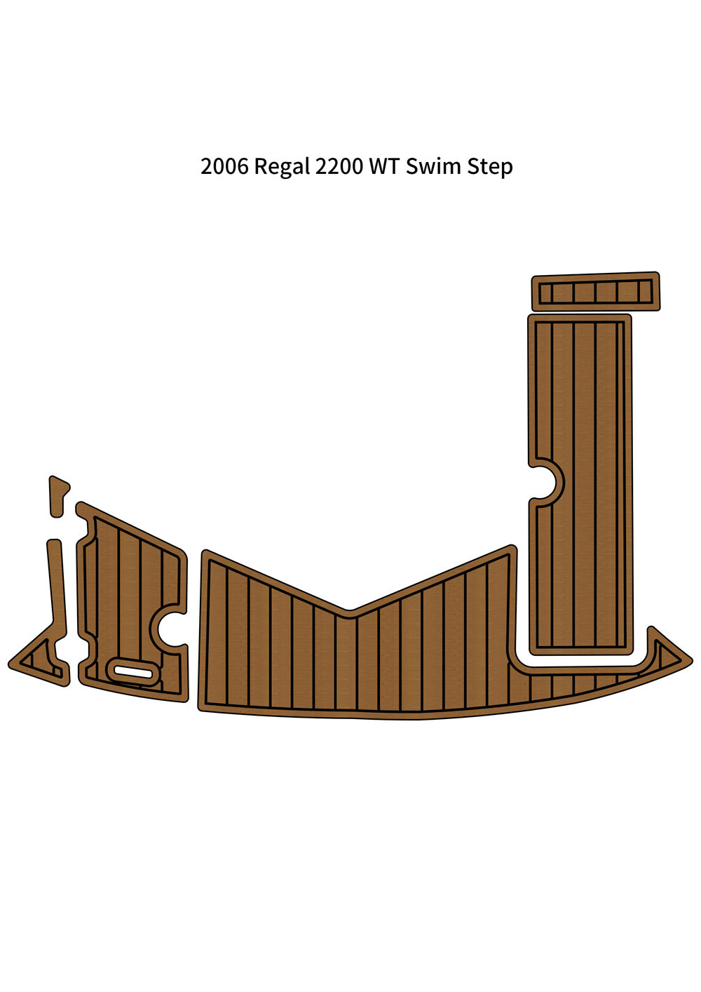 2006 Regal 2200 WT Swim Platform Step Pad Boat EVA Foam Teak Deck Floor Mat SeaDek MarineMat Gatorstep Style Self Adhesive