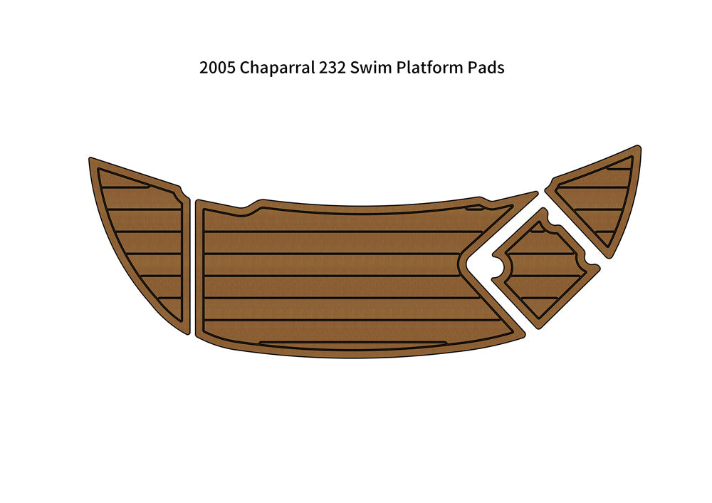 2005 Chaparral 232 Swim Platform Step Boat EVA Foam Faux Teak Deck Floor Pad Mat SeaDek MarineMat Gatorstep Style Self Adhesive