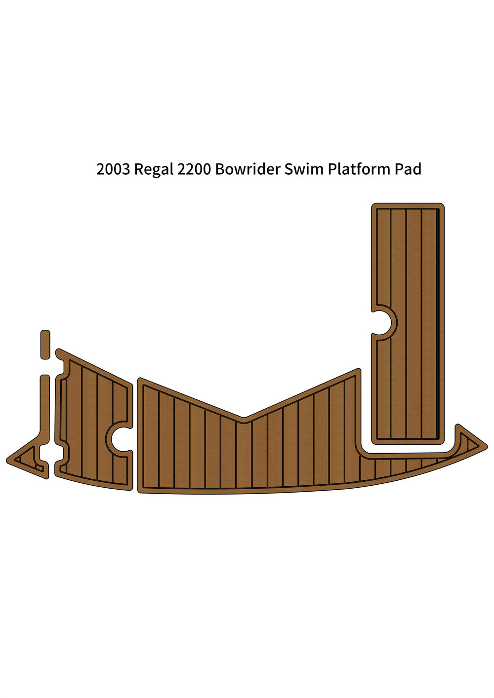 2003 Regal 2200 Bowrider Swim Platform Pad Boat EVA Foam Teak Deck Floor Mat SeaDek MarineMat Gatorstep Style Self Adhesive