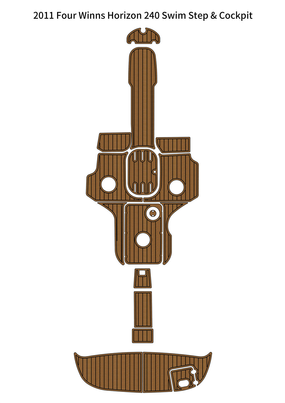 2011 Four Winns Horizon 240 Swim Platform Cockpit Boat EVA Foam Teak Floor Pad SeaDek MarineMat Gatorstep Style Self Adhesive