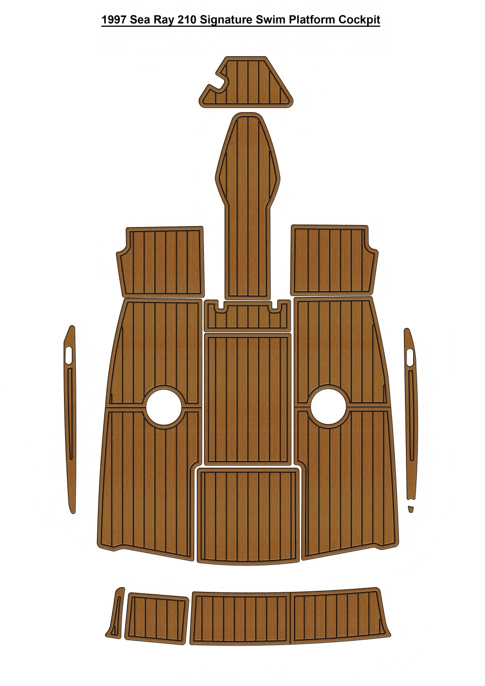 1997 Sea Ray 210 Signature Swim Platform Cockpit Pad Boat EVA Teak Deck Floor Mat SeaDek MarineMat Gatorstep Style Adhesive