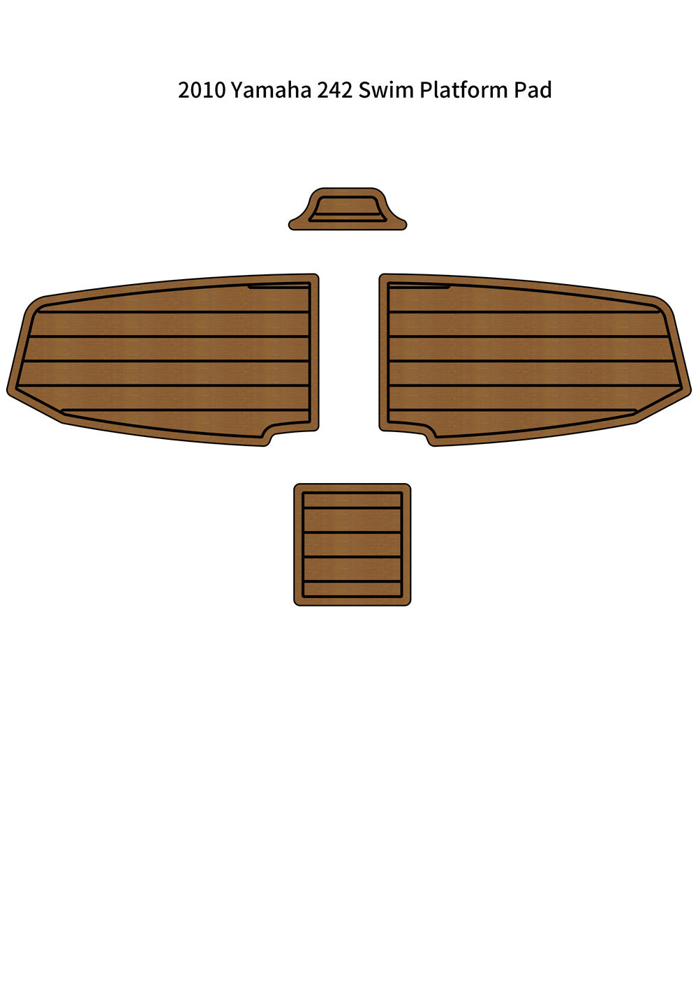 2010 Yamaha 242 Swim Platform Pad Boat EVA Foam Teak Deck Floor Mat Flooring SeaDek MarineMat Gatorstep Style Self Adhesive