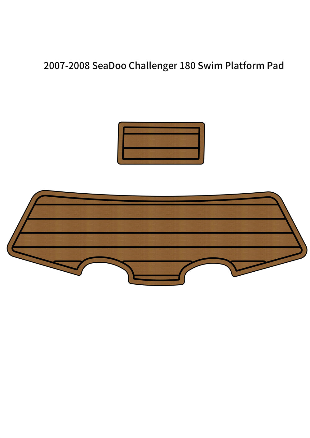 2007-2008 SeaDoo Challenger 180 Swim Platform Pad Boat EVA Foam Teak Floor Mat