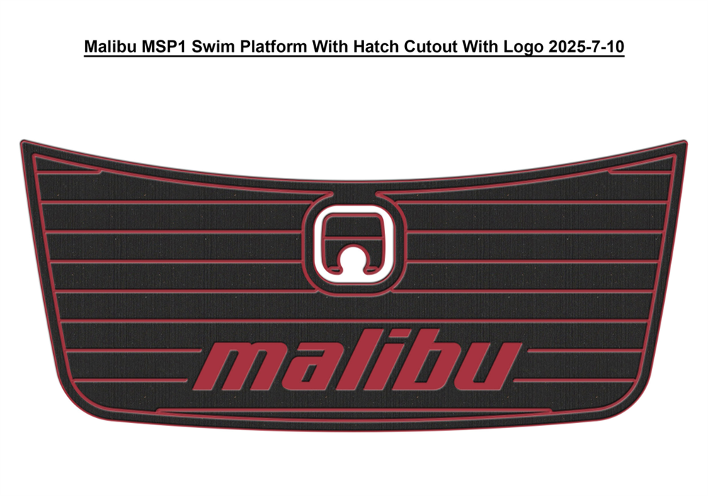 Malibu MSP1 Swim Platform With Hatch Cutout Pad Boat EVA Foam Teak Deck Floor SeaDek MarineMat Gatorstep Style Self Adhesive
