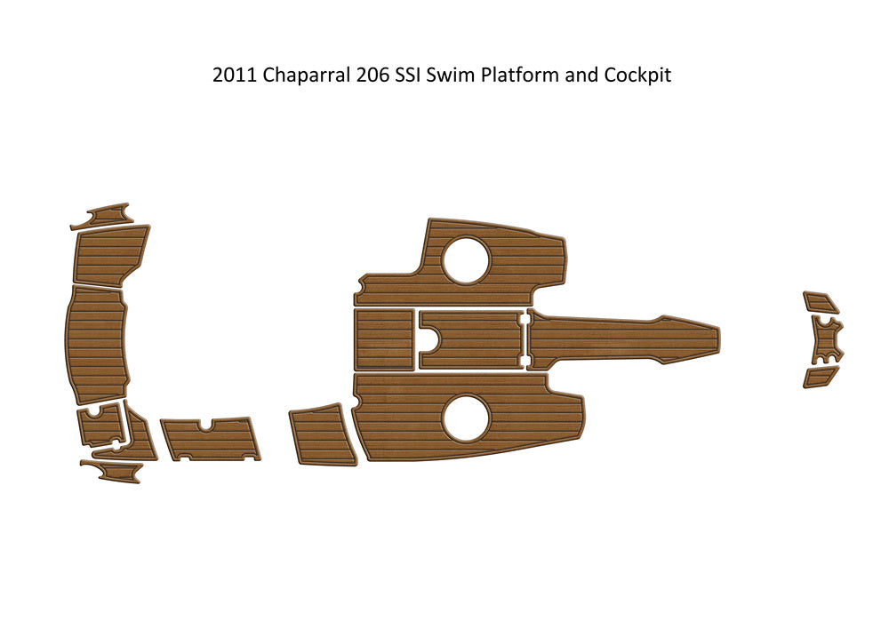 2011 Chaparral 206 SSI Swim Platform Cockpit Boat EVA Foam Teak Deck Floor Pad
