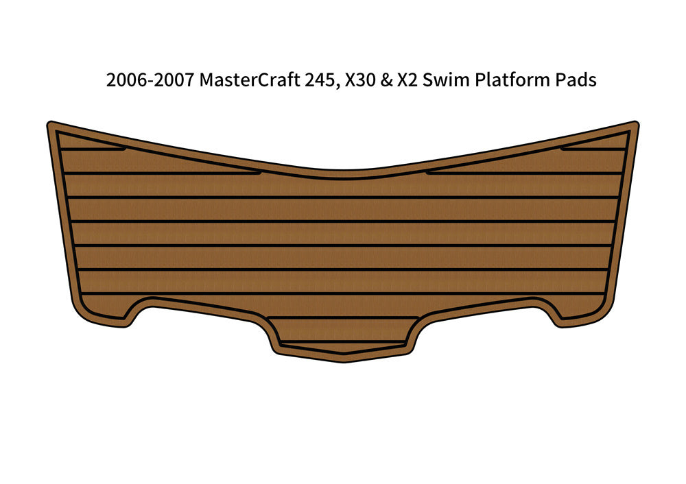 2006-2007 MasterCraft 245 X30 X2 Swim Platform Boat EVA Faux Teak Deck Floor Pad SeaDek MarineMat Gatorstep Style Self Adhesive