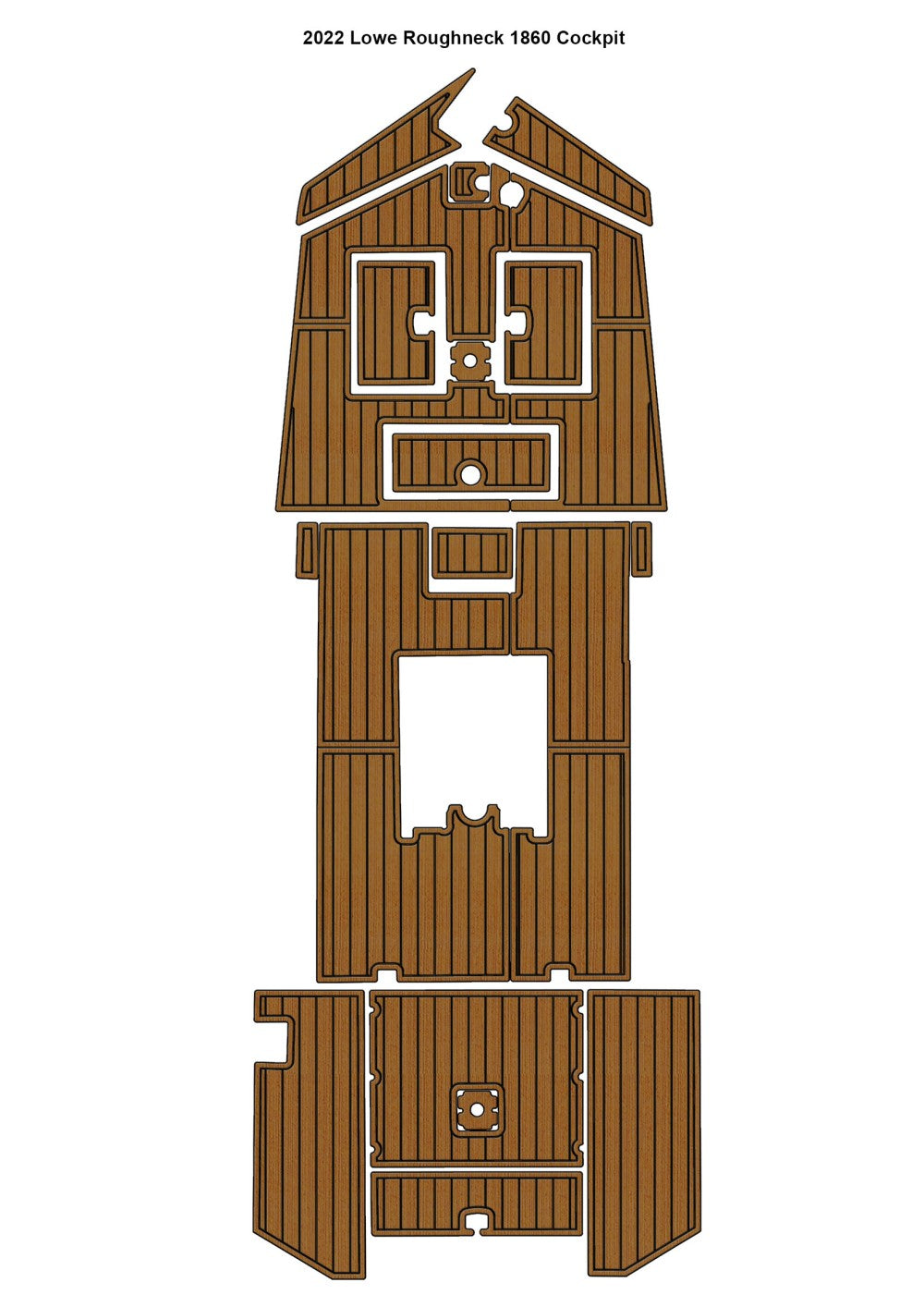 2022 Lowe Roughneck 1860 Cockpit Boat EVA Teak Floor Mat Seadek MarineMat Style Self Adhesive