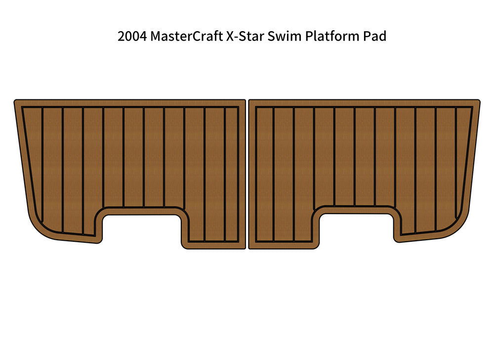 2004 MasterCraft X-Star Swim Platform Pad Boat EVA Foam Faux Teak Deck Floor Mat