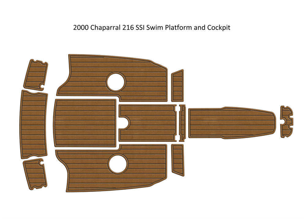 2000 Chaparral 216 SSI Swim Platform Cockpit Boat EVA Foam Teak Floor Pad Mat