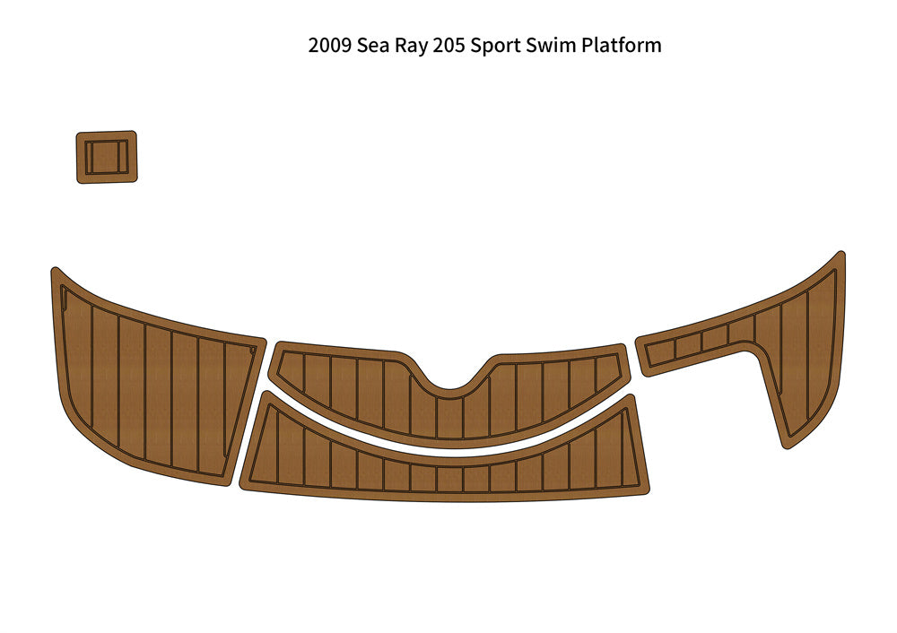 2009 Sea Ray 205 Sport Swim Platform Pad Boat EVA Foam Faux Teak Deck Floor Mat SeaDek MarineMat Gatorstep Style Self Adhesive