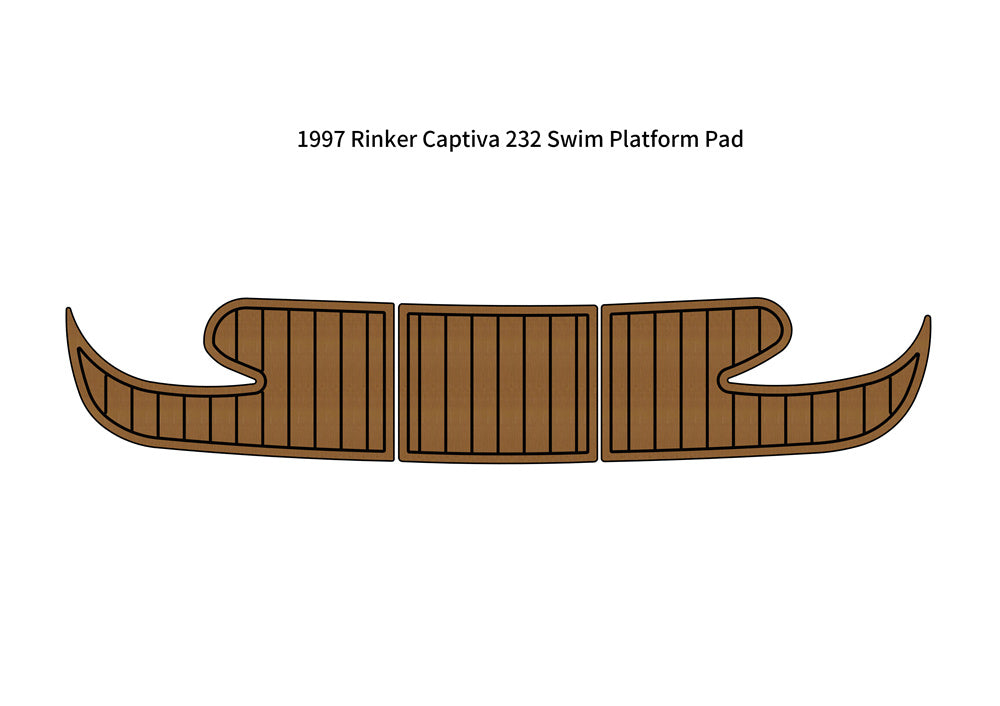 1997 Rinker Captiva 232 Swim Platform Step Pad Boat EVA Foam Teak Deck Floor Mat