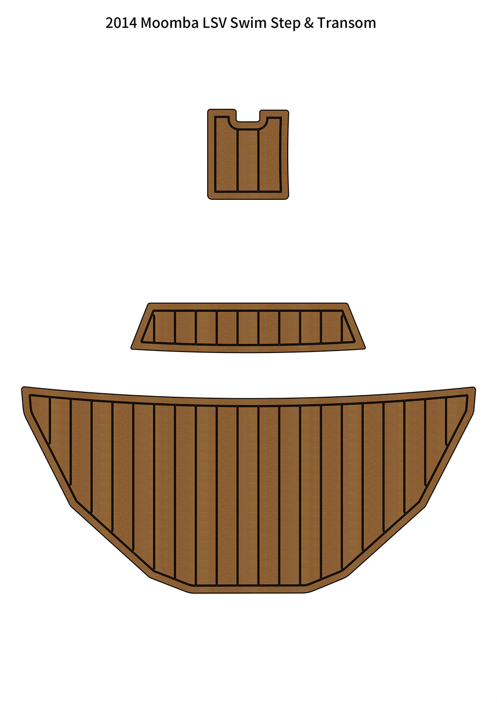 2014 Moomba LSV Swim Step Platform Transom Mat Boat EVA Foam Teak Deck Floor Pad