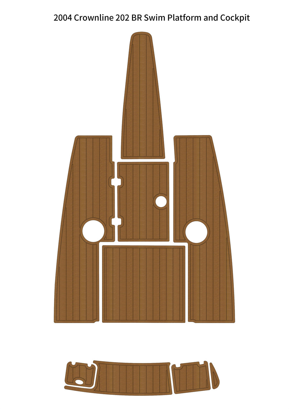 2004 Crownline 202 BR Swim Platform Cockpit Boat EVA Foam Teak Floor Pad Mat SeaDek MarineMat Gatorstep Style Self Adhesive