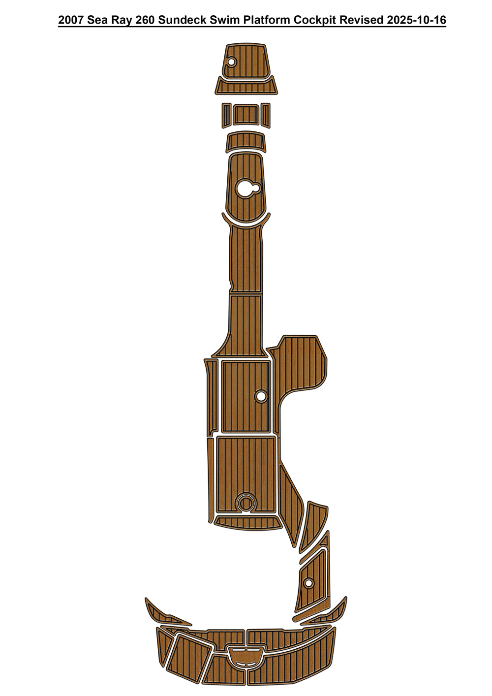 2007 Sea Ray 260 Sundeck Swim Platform Cockpit Boat EVA Faux Flooring Pad Mat SeaDek MarineMat Gatorstep Style Self Adhesive