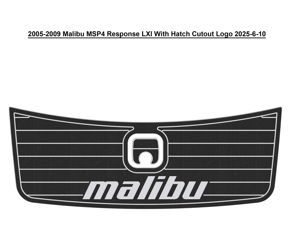 2005-2009 Malibu MSP4 Response LXl Swim Platform Hatch Cutout Boat Pad EVA Foam Faux Teak Deck Floor Mat Seadek MarineMat Gatorstep Style Self Adhesive