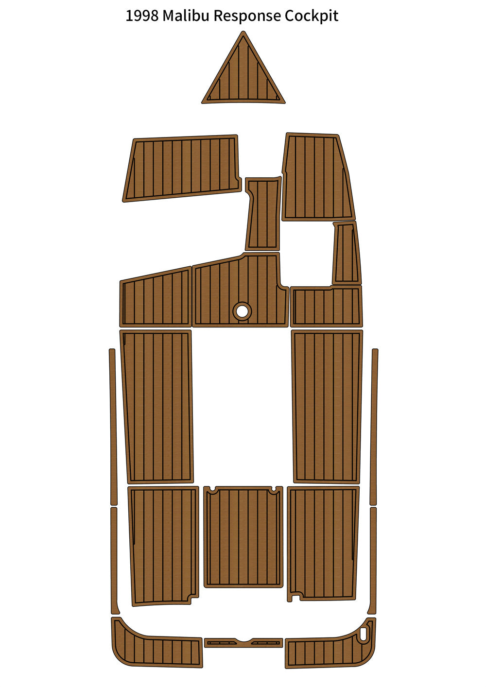 1998 Malibu Response Cockpit Pad Boat EVA Foam Faux Teak Deck Floor Mat Flooring