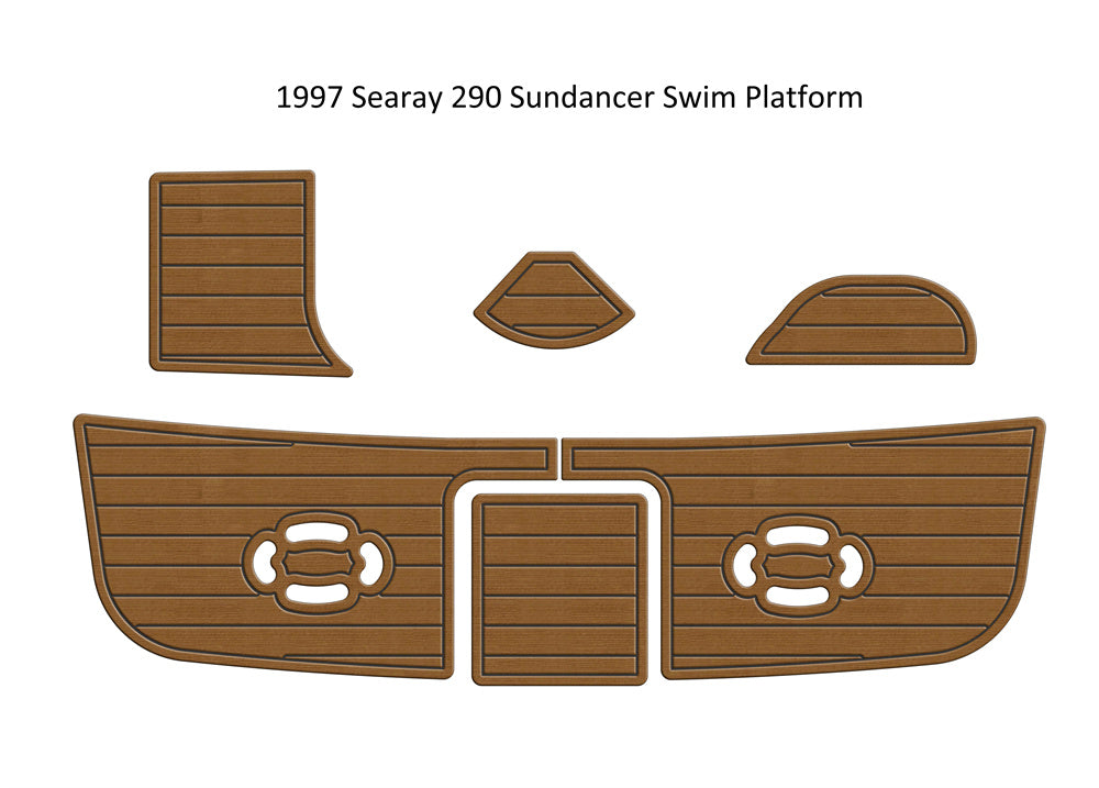 1997 Sea Ray 290 Sundancer Swim Platform Pad Boat EVA Foam Faux Teak Deck Floor