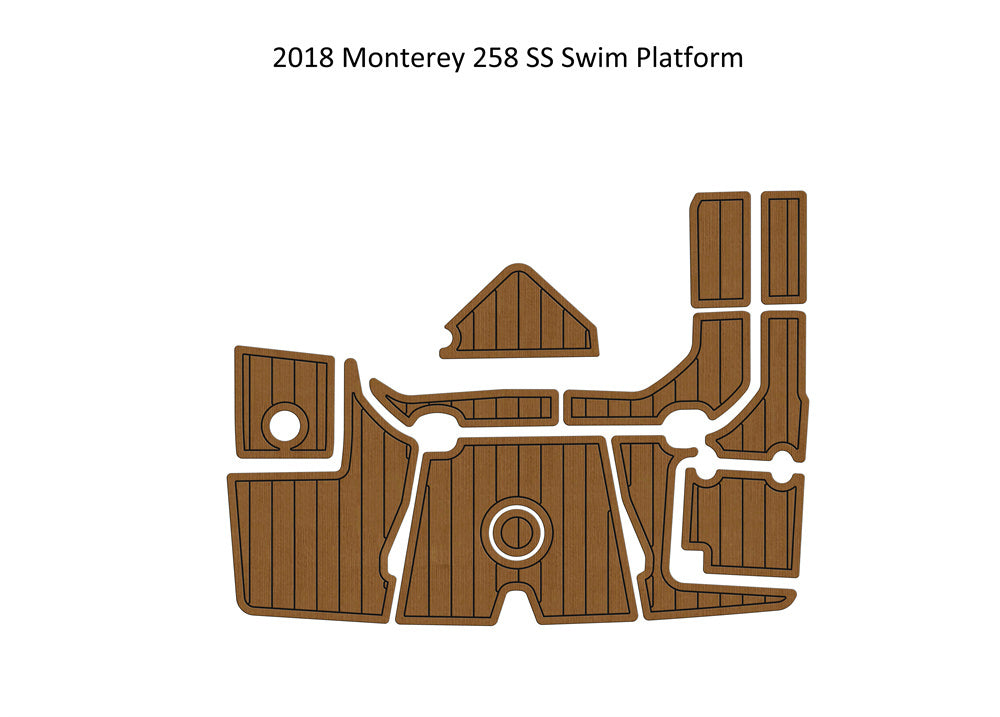 2018 Monterey 258 SS Swim Platfrom Step Pad Boat EVA Foam Faux Teak Deck Floor