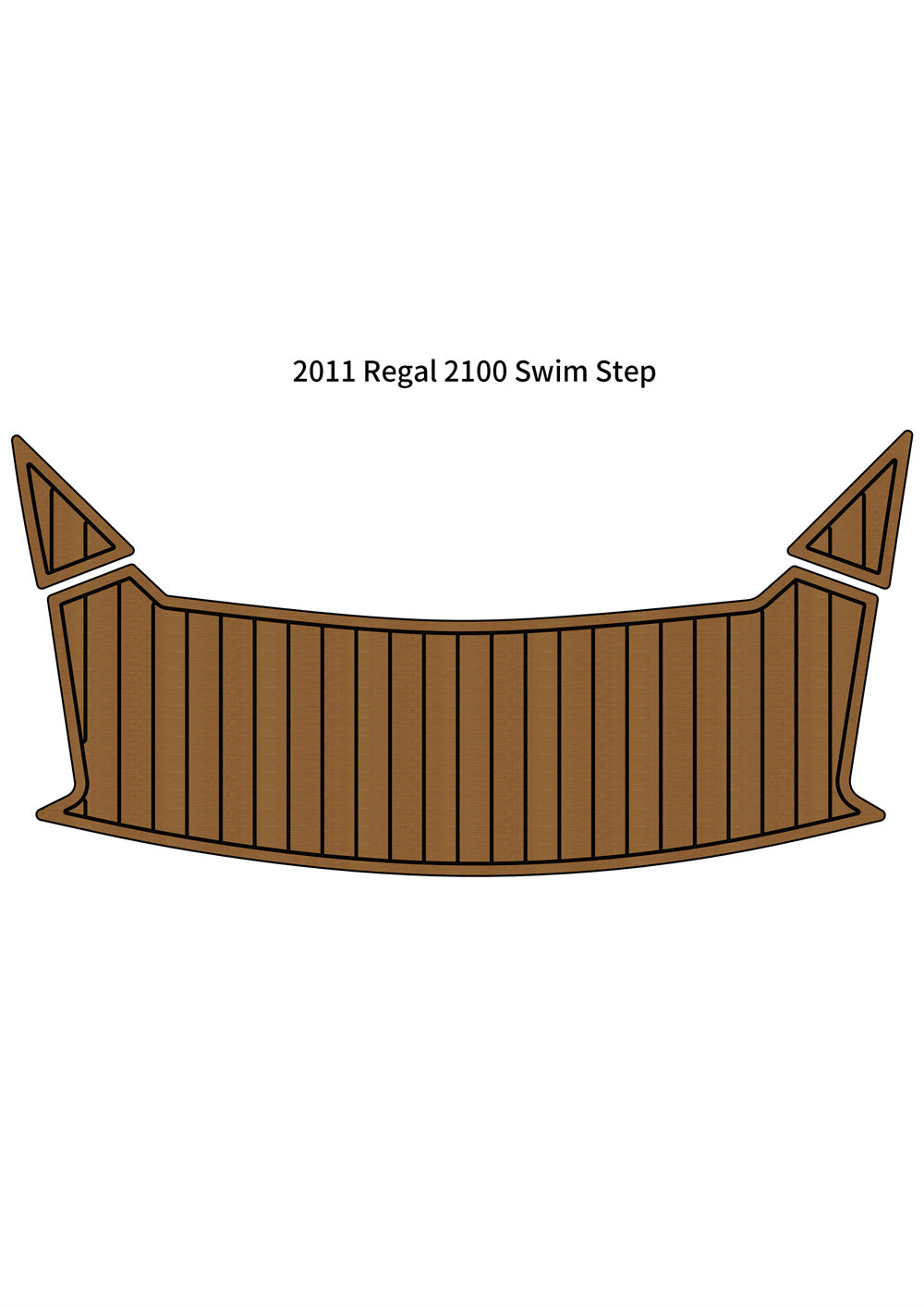2011 Regal 2100 Swim Platform Step Pad Boat EVA Foam Faux Teak Deck Floor Mat SeaDek MarineMat Gatorstep Style Self Adhesive
