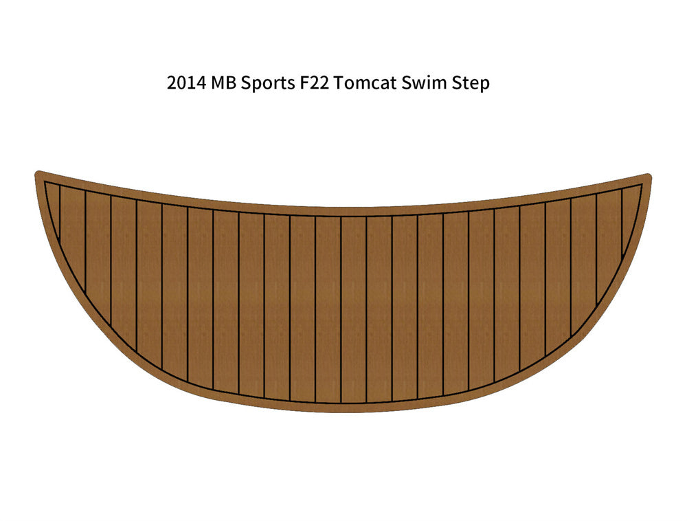 2014 MB Sports F22 Tomcat Swim Platform Step Mat Boat EVA Teak Deck Flooring Pad