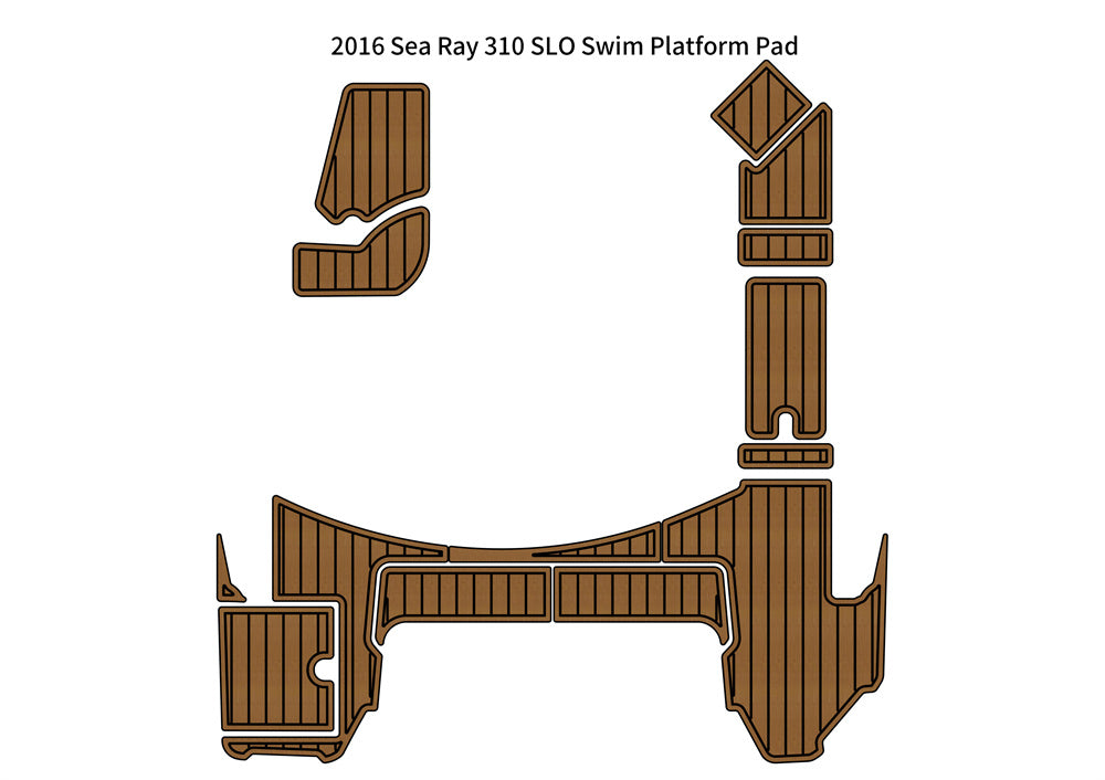 2016 Sea Ray 310 SLO Swim Platform Pad Boat EVA Foam Faux Teak Deck Floor Mat