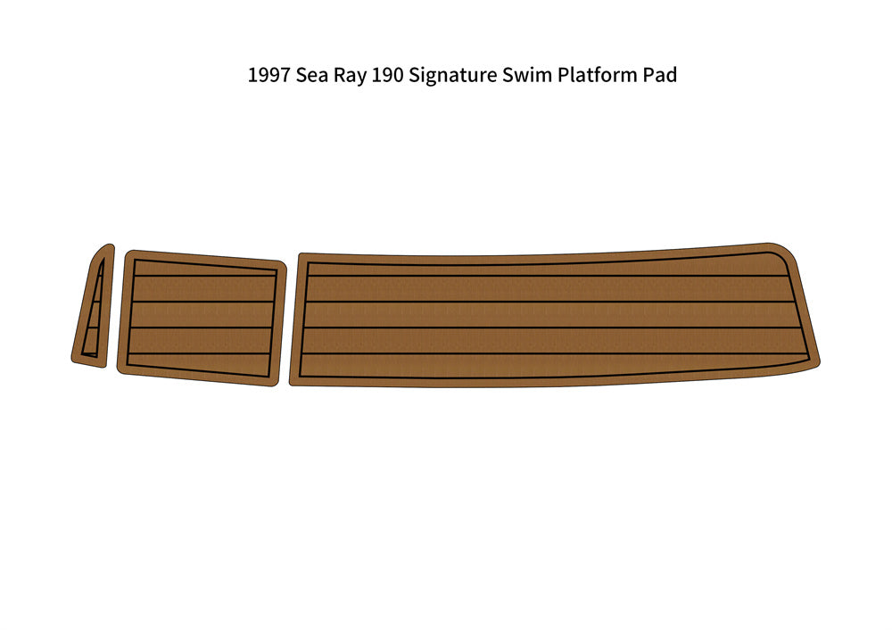 1997 Sea Ray 190 Signature Swim Platform Pad Boat EVA Foam Teak Deck Floor Mat