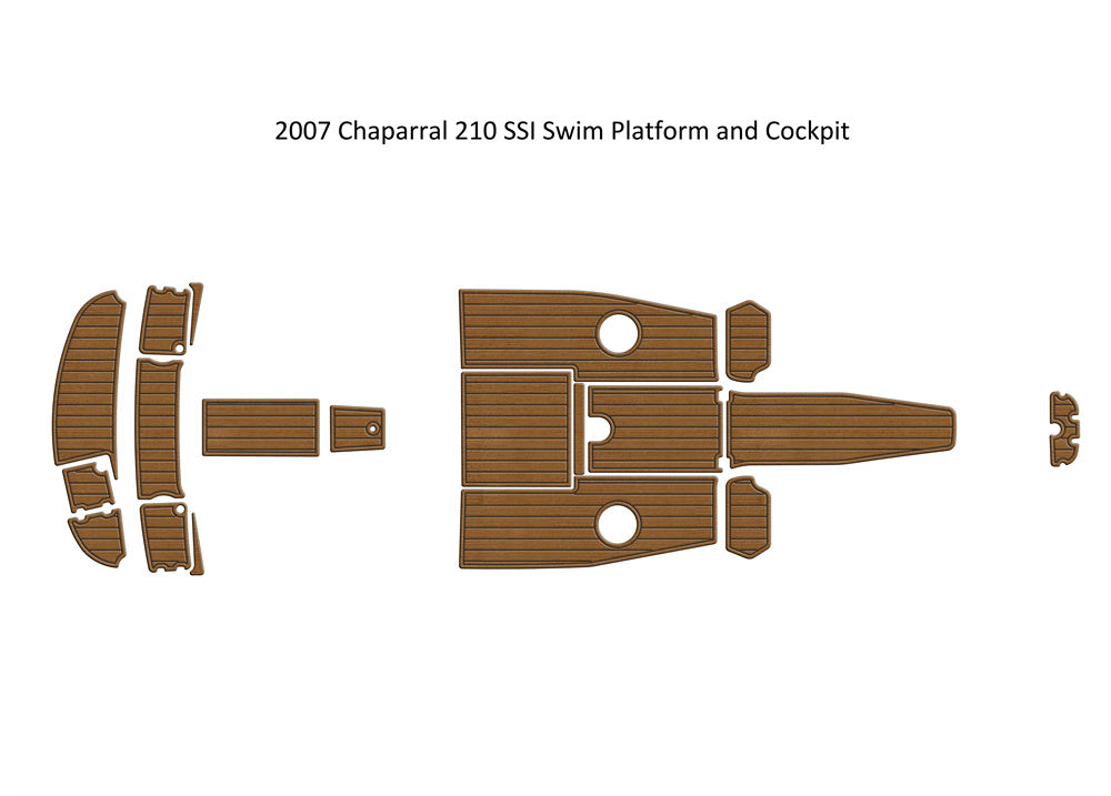 2007 Chaparral 210 SSI Swim Platform Cockpit Boat EVA Foam Teak Floor Pad Mat SeaDek MarineMat Style Self Adhesive