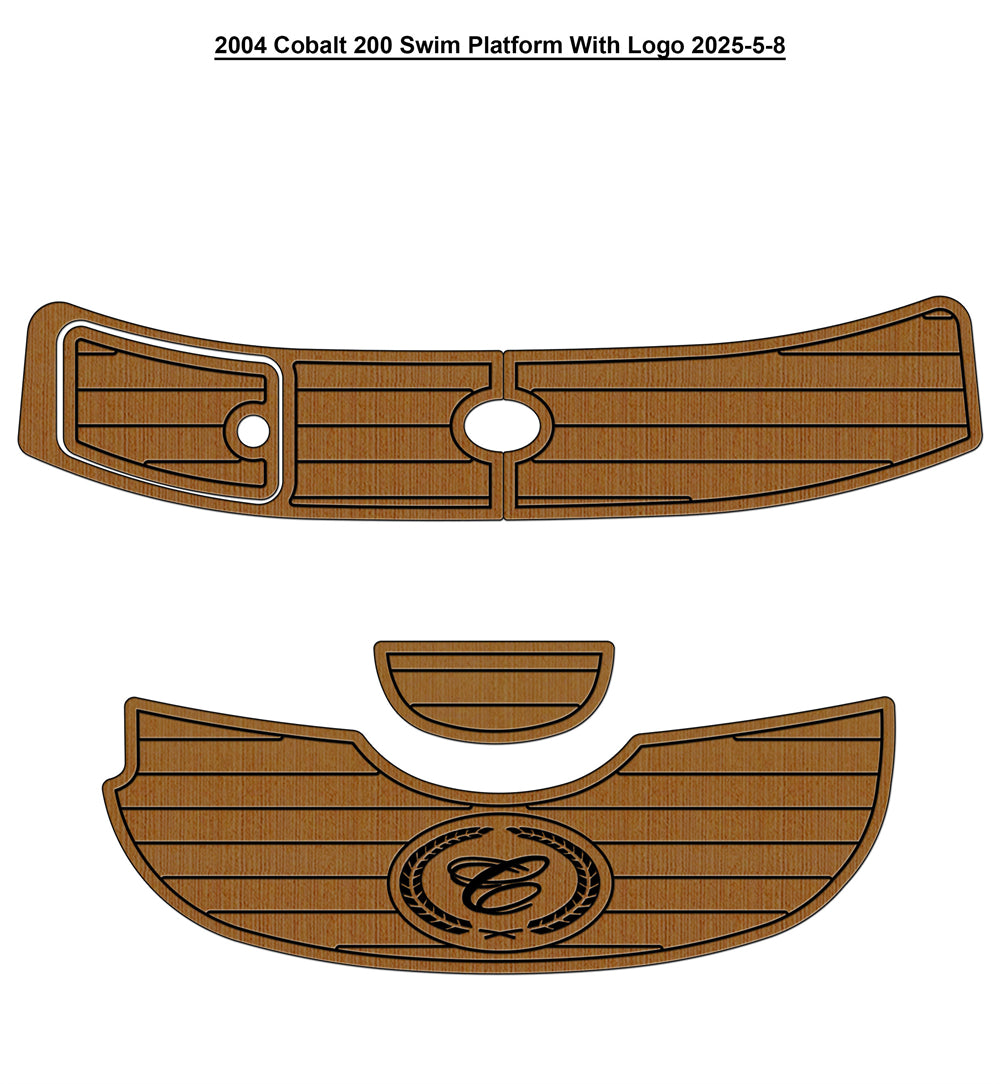 2004-2005 Cobalt 200 Swim Platform Step Pad Boat EVA Foam Teak Deck Floor Mat SeaDek MarineMat Gatorstep Style Self Adhesive