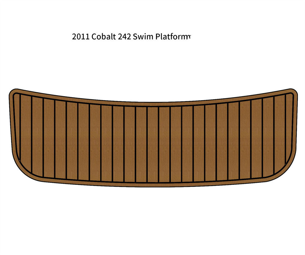 2011 Cobalt 242 Swim Platform Step Pad Boat EVA Foam Faux Teak Deck Floor Mat SeaDek MarineMat Gatorstep Style Self Adhesive