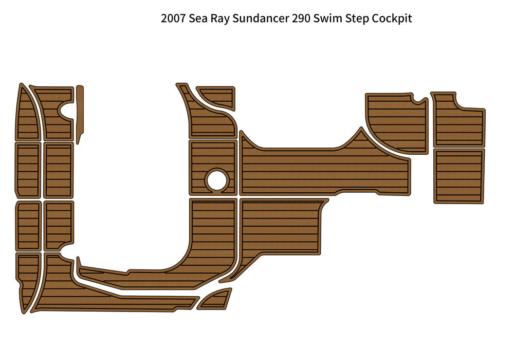 2007 Sea Ray Sundancer 290 Swim Step Cockpit Pad Boat EVA Foam Teak Deck Floor
