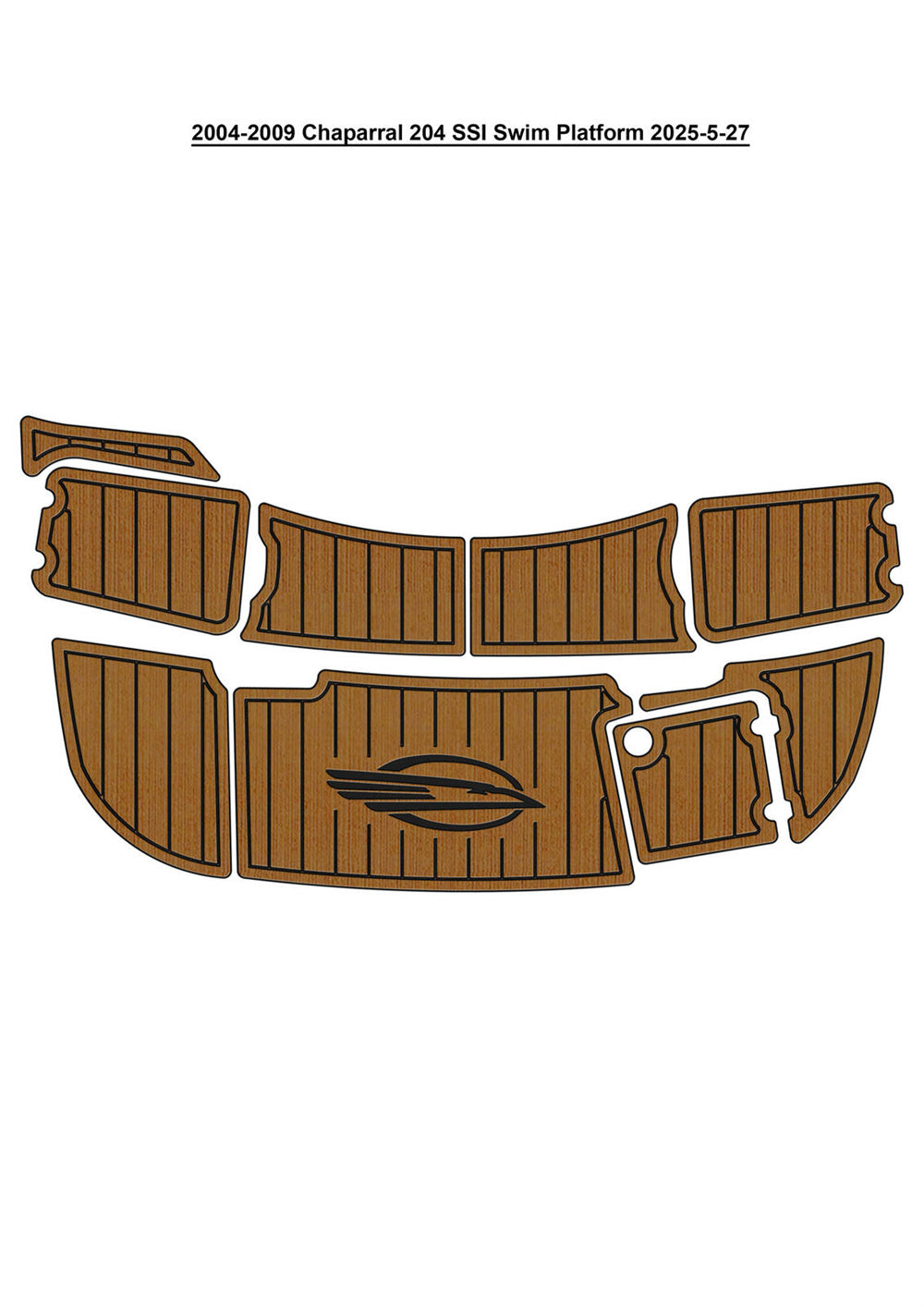 2004-2009 Chaparral 204 SSI Swim Platform Boat EVA Foam Teak Deck Floor Pad Mat SeaDek MarineMat Gatorstep Style Self Adhesive