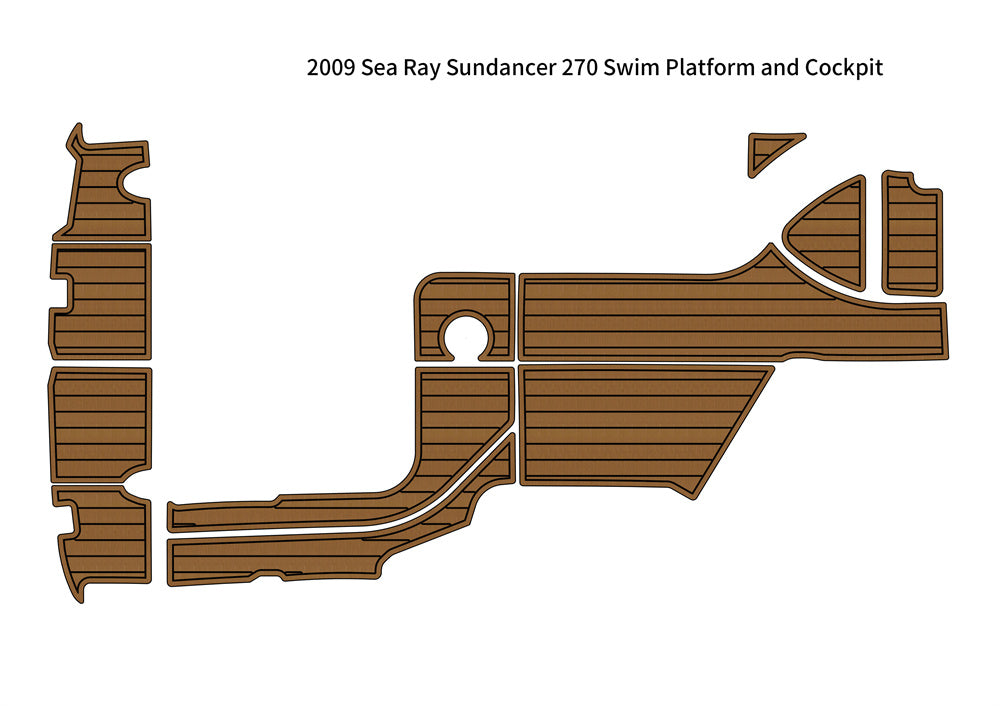 2009 Sea Ray Sundancer 270 Swim Platform Cockpit Pad Boat EVA Foam Teak Floor