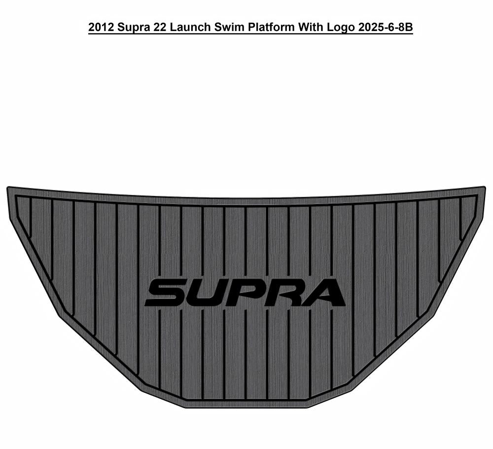 2012 Supra 22 Launch Swim Platform Step Boat Pad EVA Foam Faux Teak Deck Floor Mat SeaDek MarineMat Gatorstep Style Self Adhesive