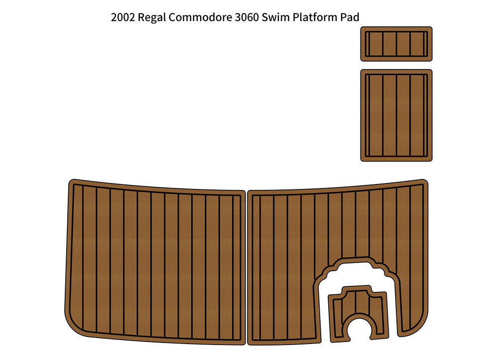 2002 Regal Commodore 3060 Swim Platform Boat EVA Faux Foam Teak Deck Floor Pad