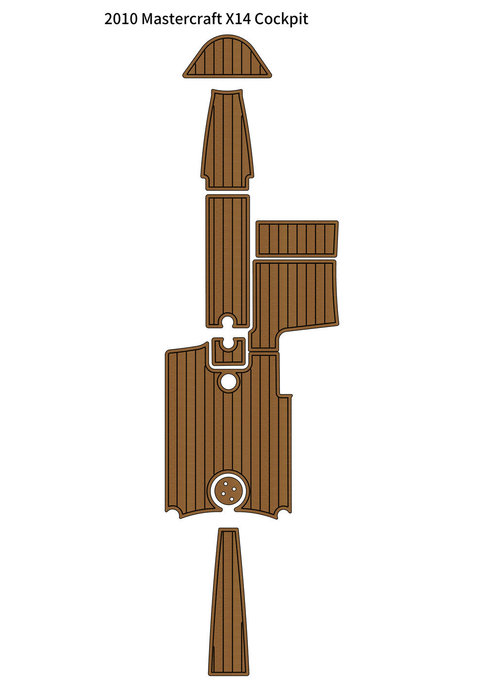 2010 Mastercraft X14 Cockpit Pad Boat EVA Teak Deck Floor Mat Seadek MarineMat Gatorstep Style Self Adhesive