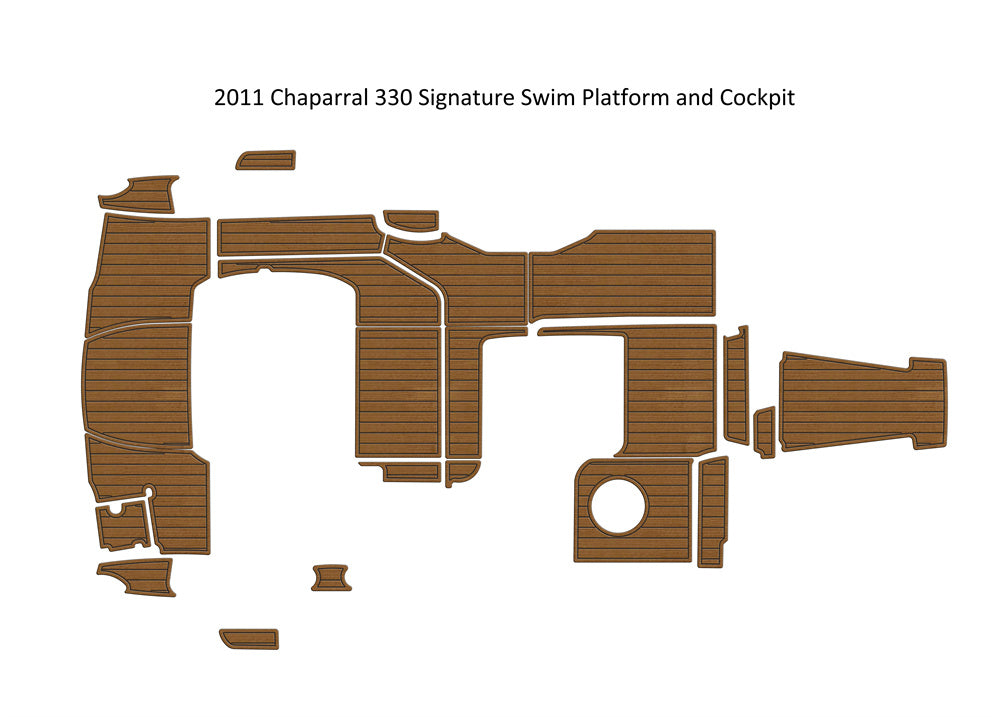 2011 Chaparral 330 Signature Swim Platform Cockpit Boat EVA Faux Floor Pad Mat SeaDek MarineMat Gatorstep Style Self Adhesive
