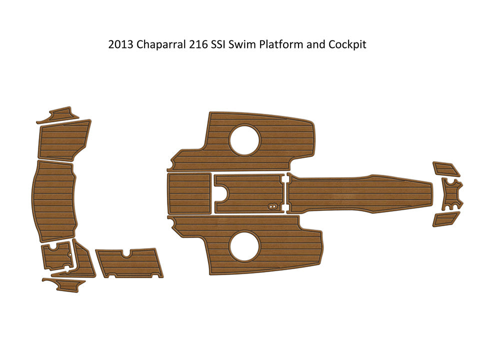 2013 Chaparral 216 SSI Swim Platform Cockpit Boat EVA Foam Teak Deck Floor Pad SeaDek MarineMat Style Self Adhesive