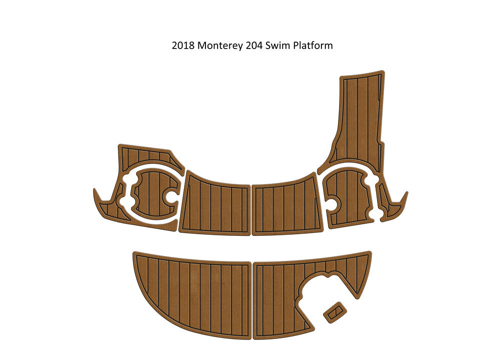 2018 Monterey 204 Swim Platform Step Pad Boat EVA Foam Faux Teak Deck Floor Mat