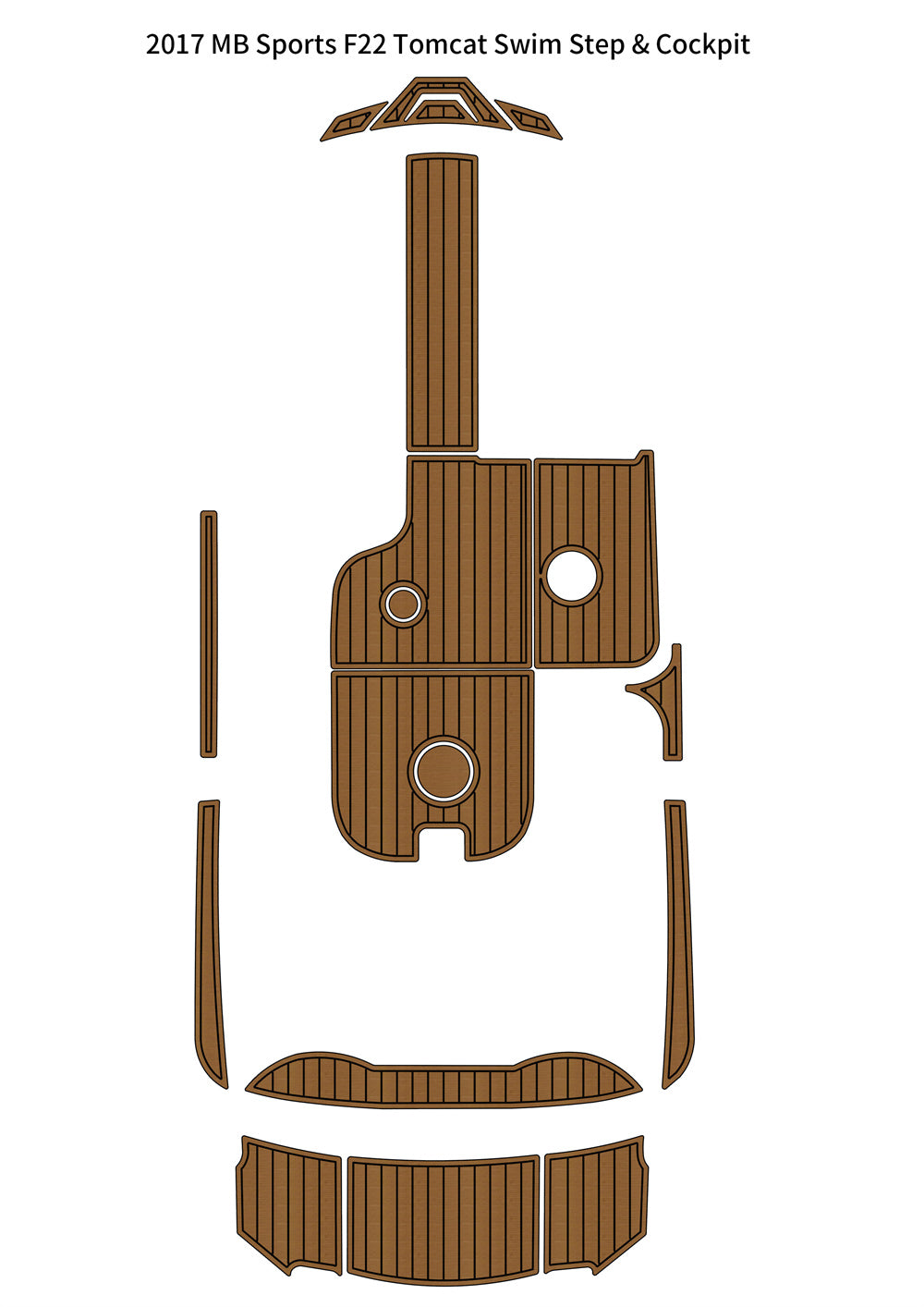 2000 Bryant 196 LTD Swim Platform Boat EVA Teak Deck Floor Mat Seadek MarineMat Gatorstep Style Self Adhesive