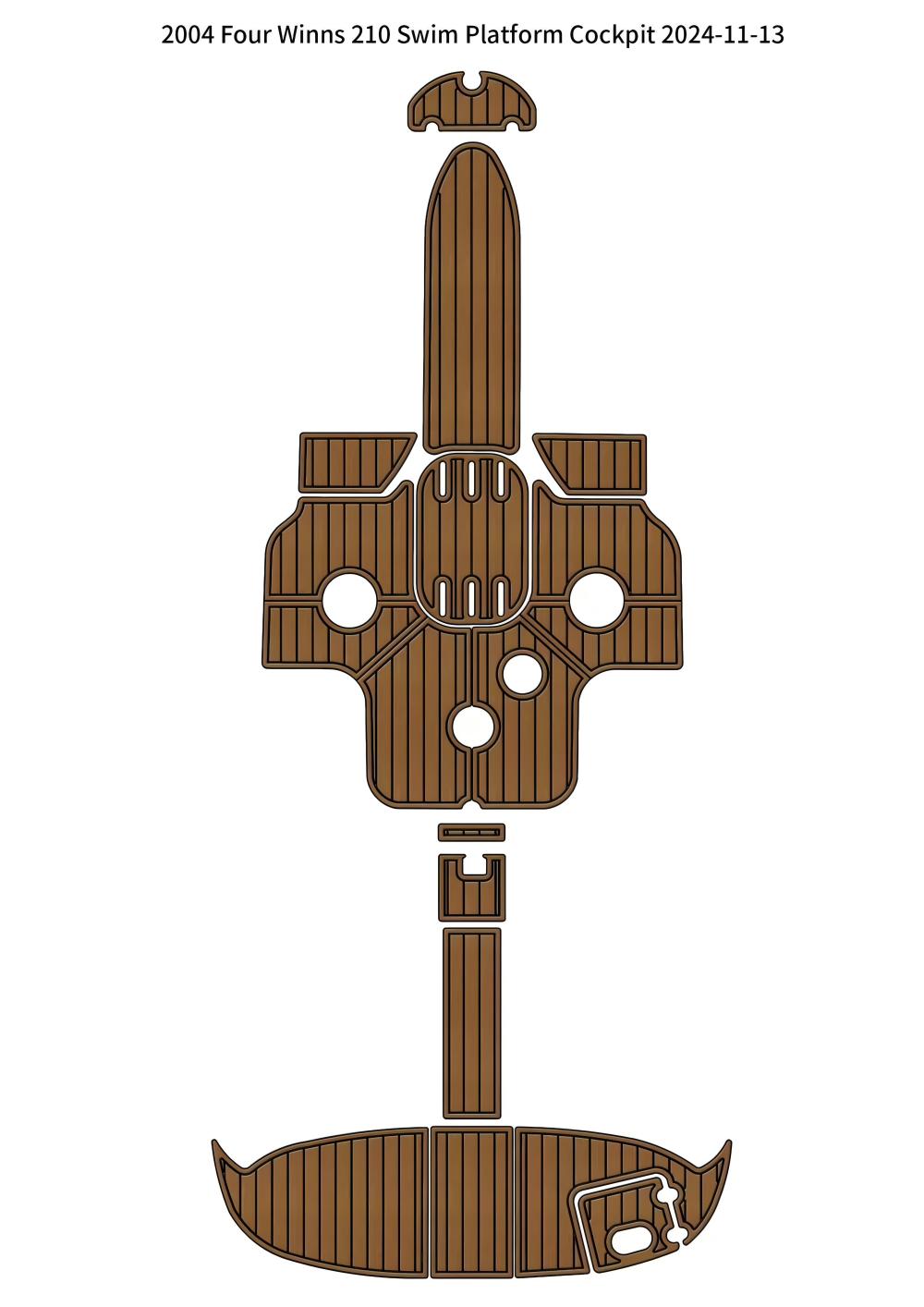 2004 Four Winns 210 Swim Platform Cockpit Pad Boat EVA Foam Teak Deck Mat Seadek MarineMat Gatorstep Style Self Adhesive