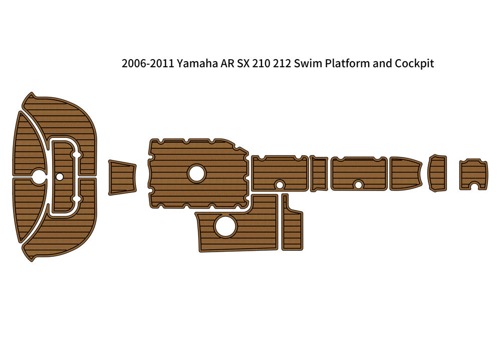 2006-2011 Yamaha AR/SX 210/212 Swim Platform Cockpit Mat Boat EVA Teak Floor Pad SeaDek MarineMat Gatorstep Style Self Adhesive