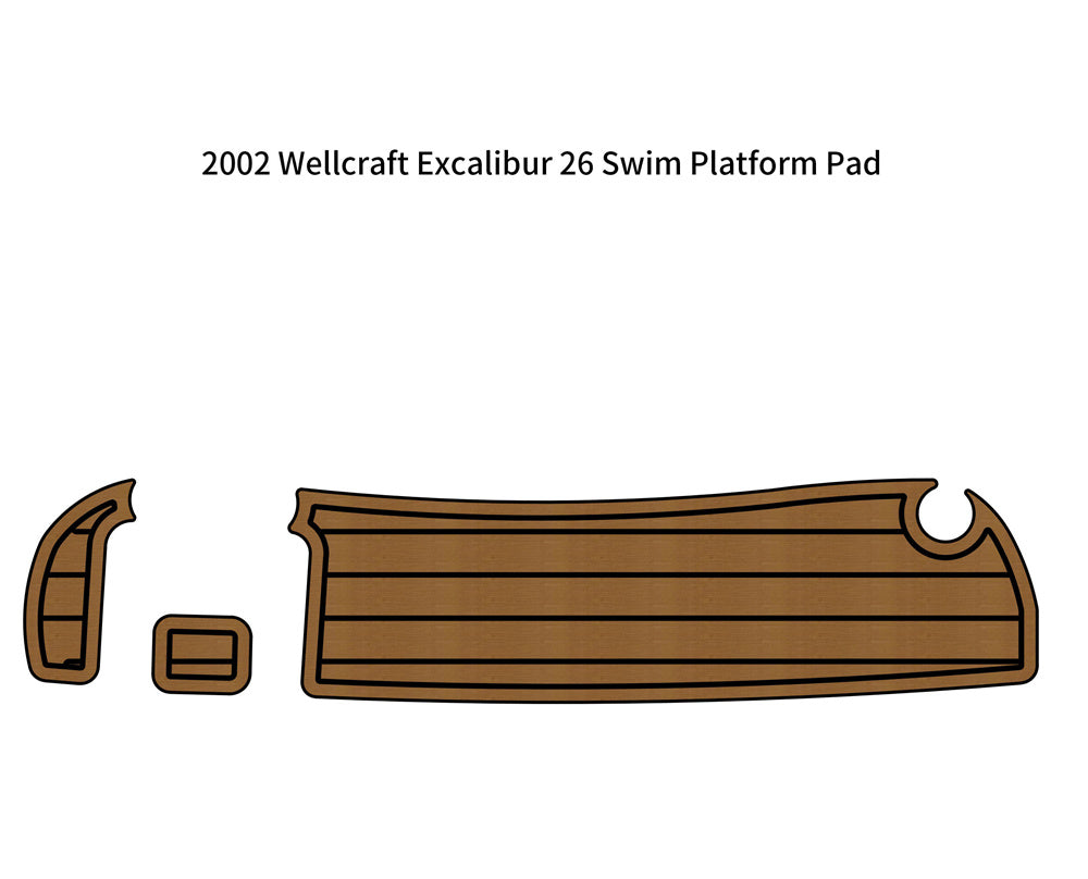 2002 Wellcraft Excalibur 26 Swim Platform Boat EVA Faux Foam Teak Deck Floor Pad