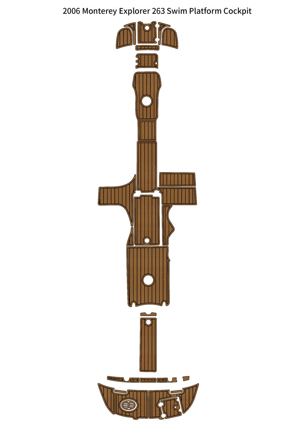 2006 Monterey Explorer 263 Swim Platform Cockpit Pad Boat EVA Teak Deck Floor Mat SeaDek MarineMat Gatorstep Style Self Adhesive