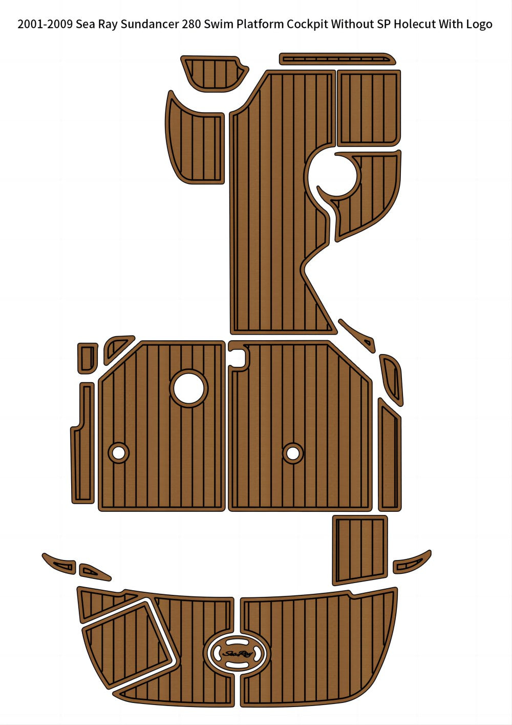 2001-2009 Sea Ray Sundancer 280 Swim Platform Cockpit Pad Boat EVA Flooring Mat