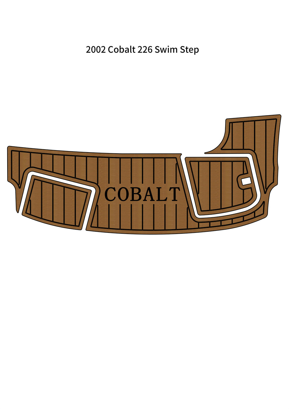 2002 Cobalt 226 Swim Step Platform Pad Boat EVA Foam Faux Teak Deck Floor Mat SeaDek MarineMat Gatorstep Style Self Adhesive