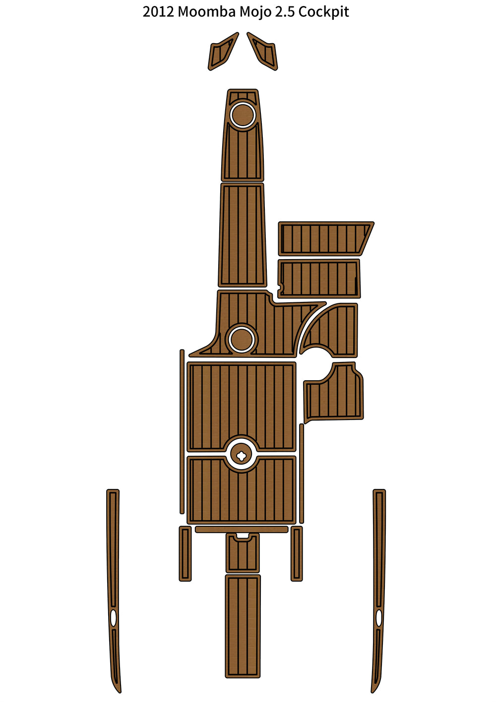 2012 Moomba Mojo 2.5 Cockpit Mat Boat EVA Foam Teak Deck Floor Pad Self Adhesive