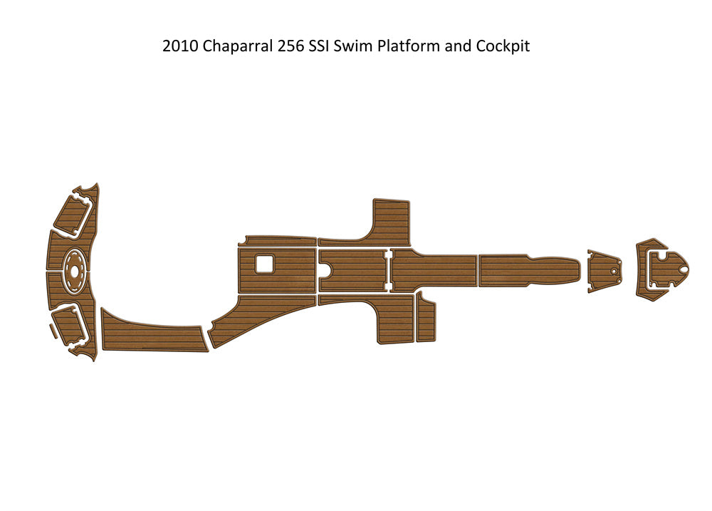 2010 Chaparral 256 SSI Swim Platform Cockpit Boat EVA Foam Teak Deck Floor Pad