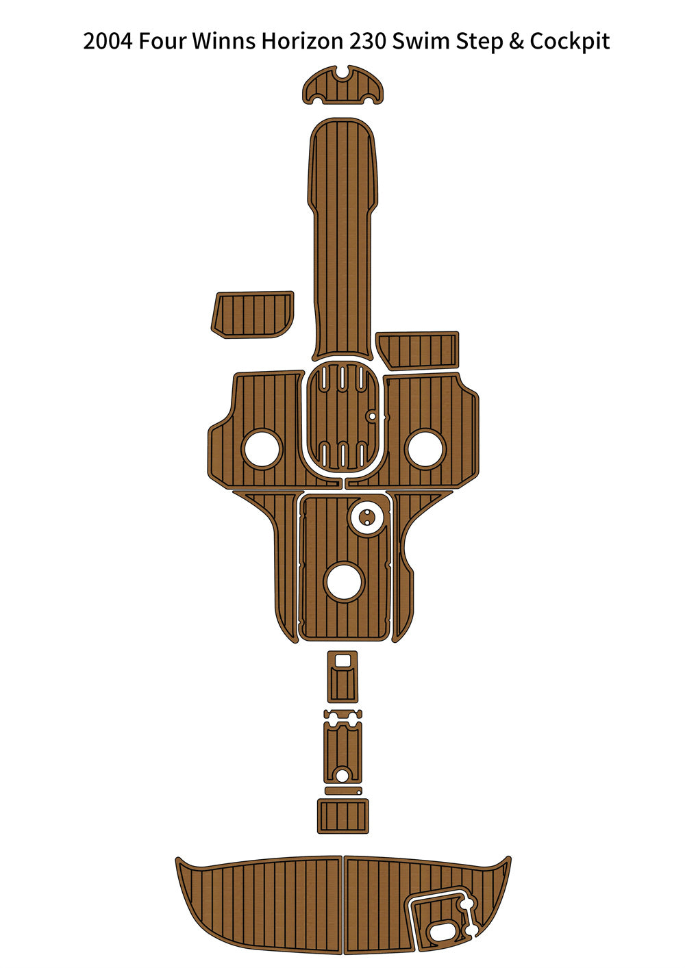 2004 Four Winns Horizon 230 Swim Step Cockpit Boat EVA Foam Teak Floor Pad Mat SeaDek Marine Mat Gatorstep Style Self Adhesive