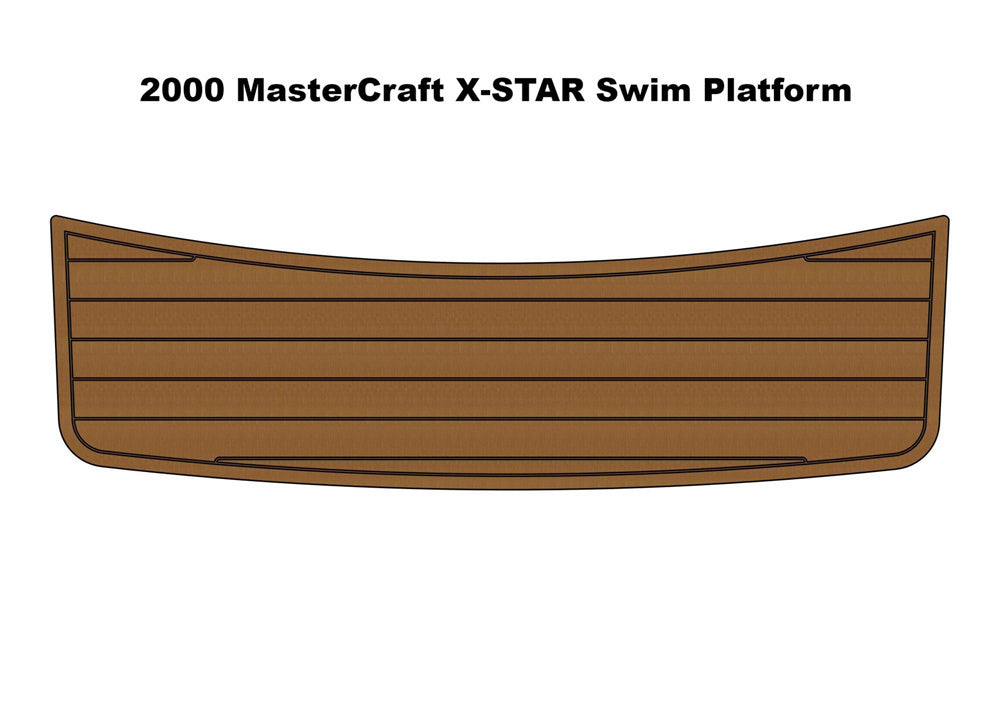 2000 MasterCraft X-STAR Swim Platform Pad Boat EVA Faux Foam Teak Deck Floor Mat