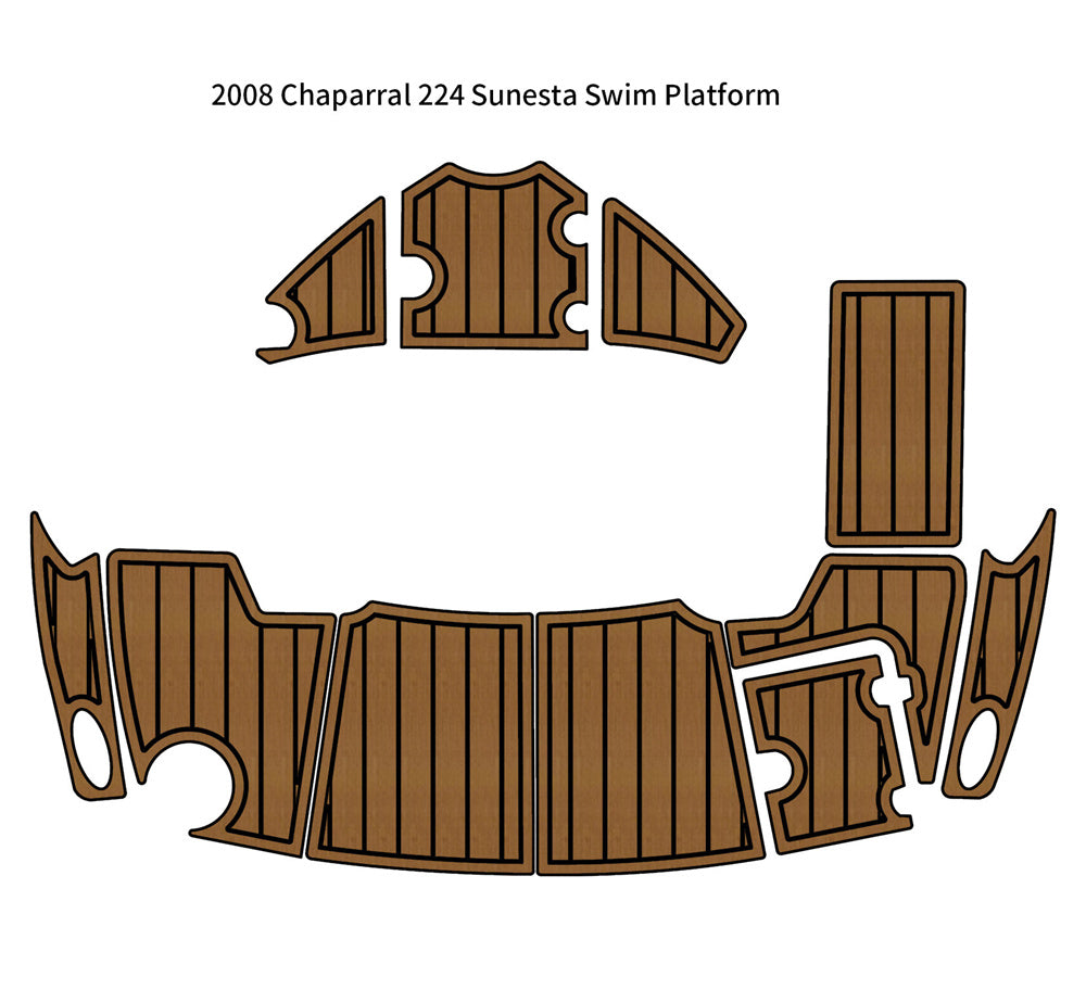2008 Chaparral 224 Sunesta Swim Platform Bow Mat Boat EVA Foam Teak Flooring Pad